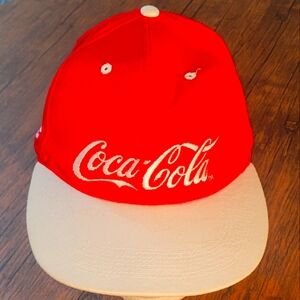 RARE VINTAGE 1993 Coca Cola ALWAYS Logo Cap Hat White Red Strap Alberta Canada